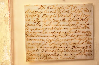 Vivaldi baptism certificate